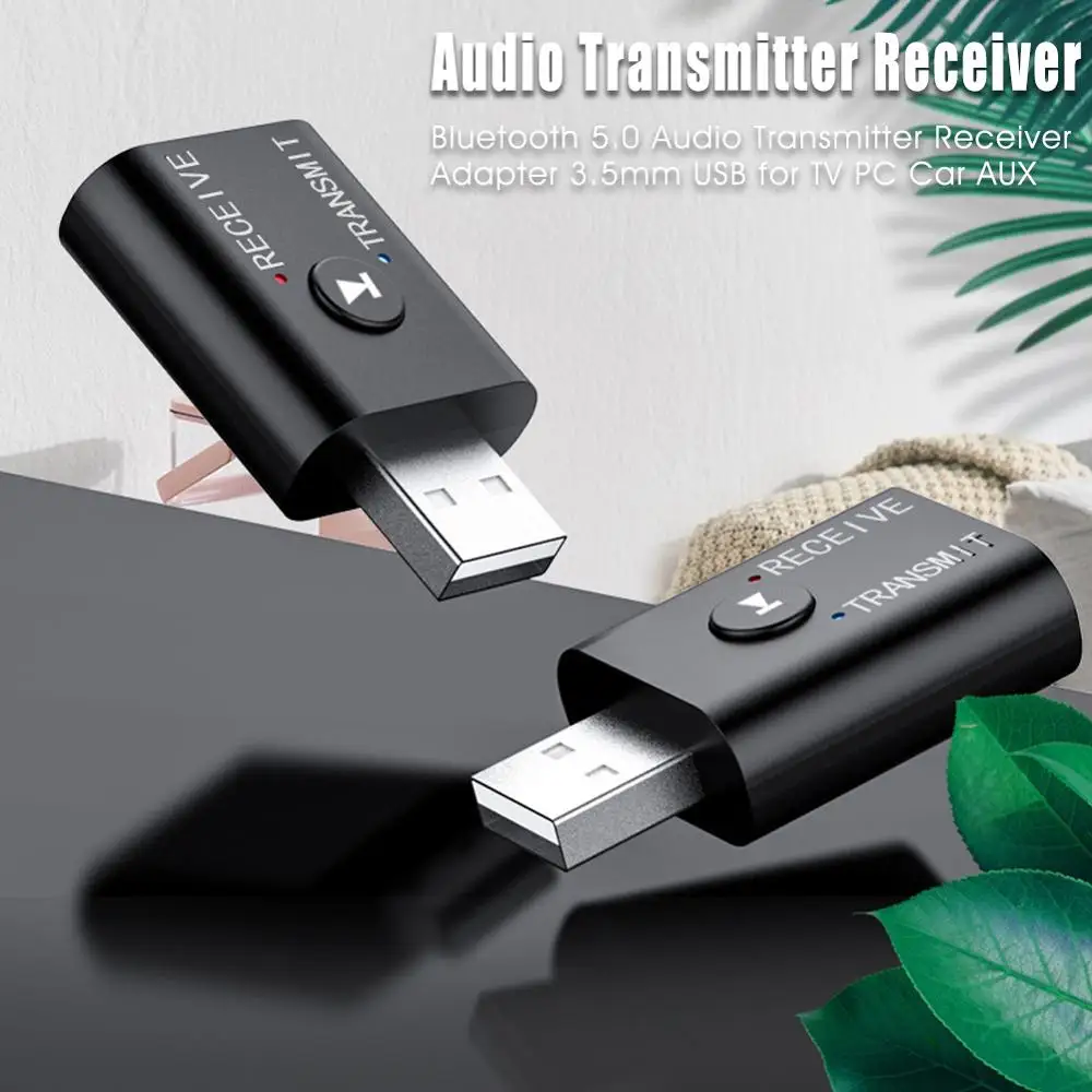 Bluetooth-compatible 5.0 Audio Receiver Transmitter Mini Stereo AUX RCA USB 3.5mm Jack For TV PC Car Kit Wireless Adapter