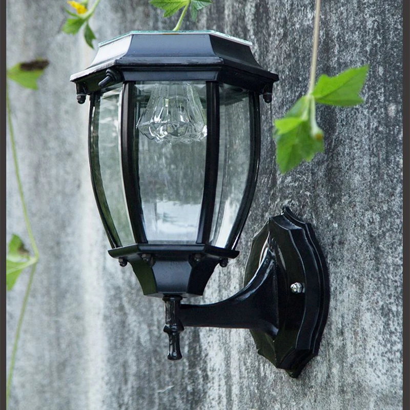 Solar wall light LED Outdoor courtyard sconces light villa Solar Powered Waterproof IP55 Garden Decor illumination Fence