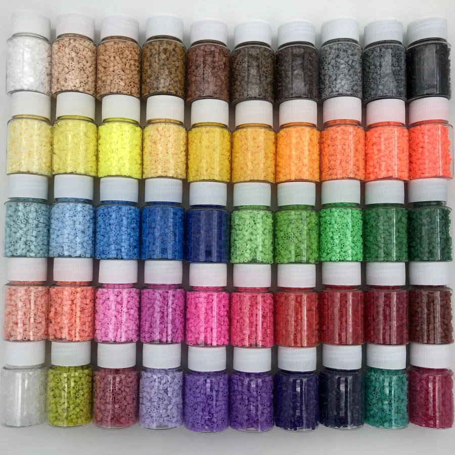 

1100pcs Bottle packing 2.6mm Mini Hama Beads Available perler Quality Guarantee PUPUKOU Beads kids DIY toys Activity Fuse Beads