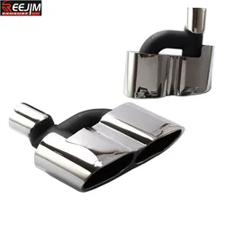 A Pair exhaust muffler pipe tip for Mercedes W221  S Class 08-13  change into S65 AMG Style  car styling