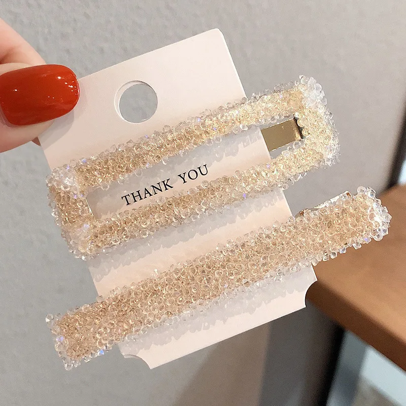 1 Set Streifen Korea Beliebte Haar Clips Mode Frau Strass Shiny Haarnadeln BB Vintage Styling Werkzeuge Barrettes Haar Zubehör – Detail 7