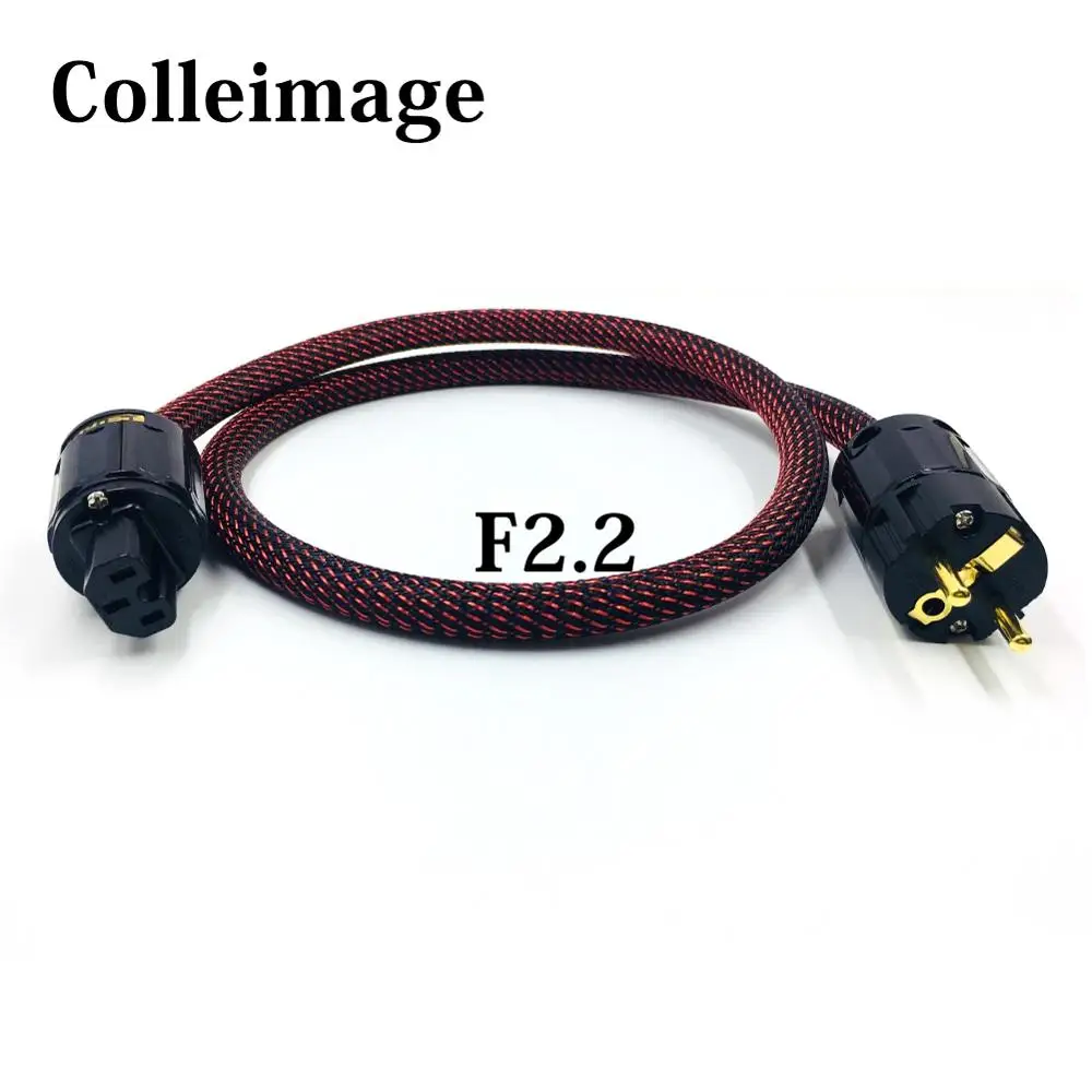 

Colleimage Hi-End Hifi Audio Power Cable Power Cord cable with P-079E C-079 EU Plug AC cable line hifi audio amp cable