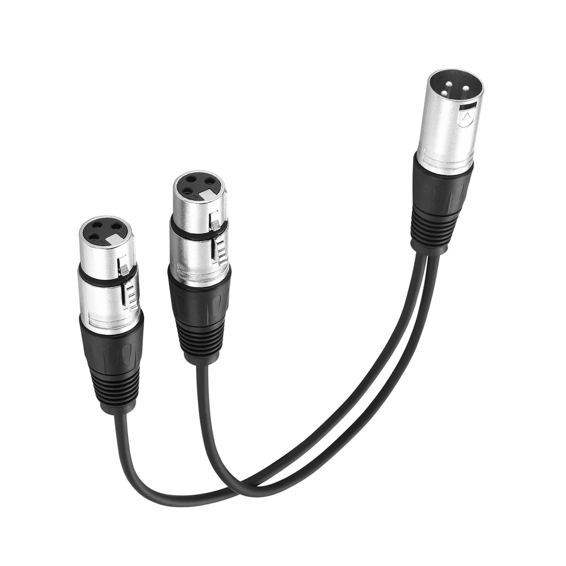 Bochara-convertidor de Cable Y divisor para amplificador de mezclador de micrófono, XLR hembra a Dual XLR macho, XLR macho a Dual XlR hembra, 30cm
