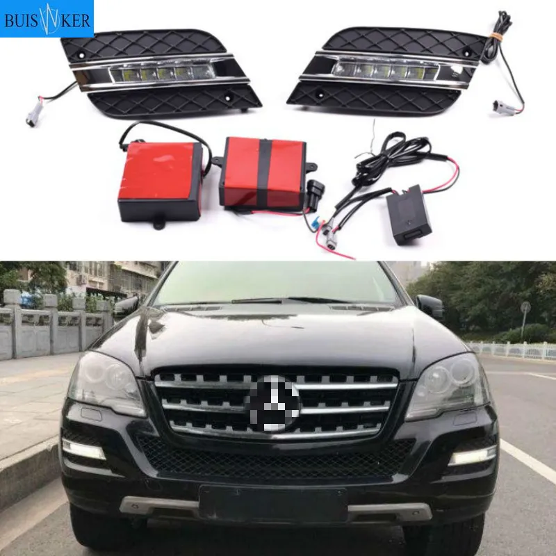 

LED Daytime Running Light For Mercedes Benz ML350 W164 ML280 ML300 ML320 2010 2011 Waterproof ABS 12V Car DRL Lamp