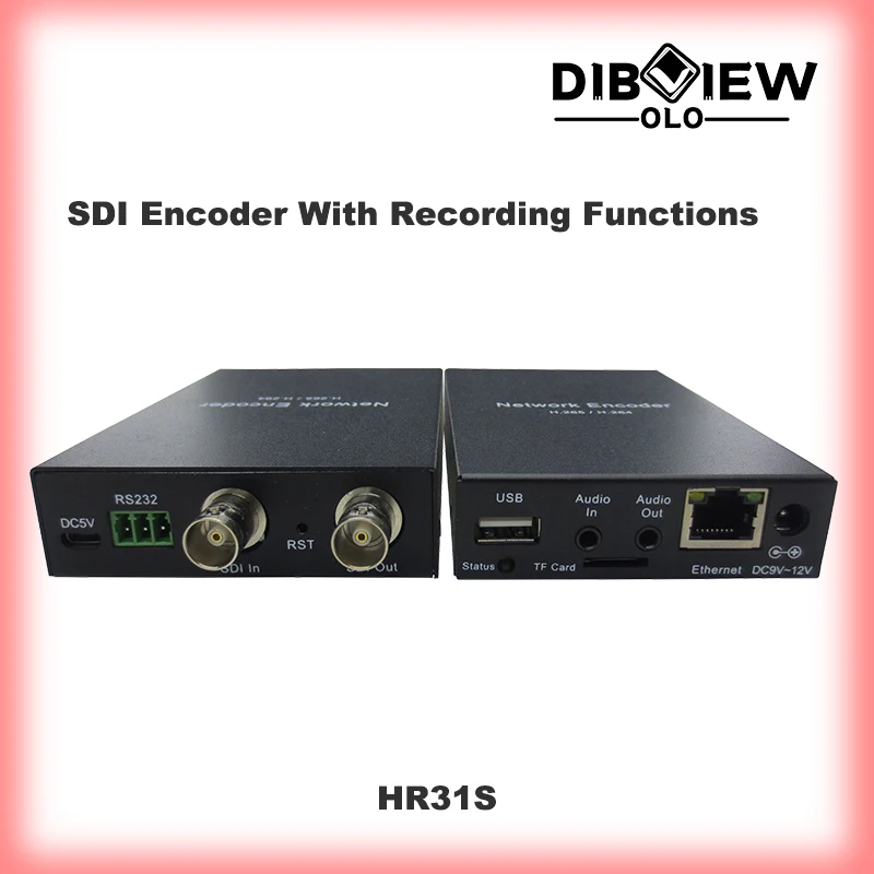 Dibviewolo HR31S SDI To IP Video IPTV Streaming Encoder H265 HEVC H.264 With Recording For Cable TV Hotel System