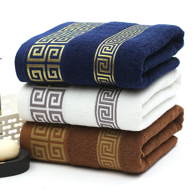 

Cotton Bath Towels Beach Towel For Adults Absorbent Terry Luxury bathroom towel sets Men Women Basic Towels 70x140cm