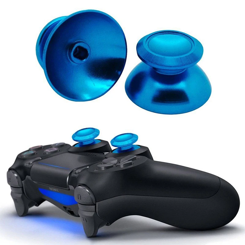 Data Frog Replacement Metal Analog Joystick Thumb Stick Grip Cap Buttons For PS4 Slim/Pro/Xbox One Slim Controller
