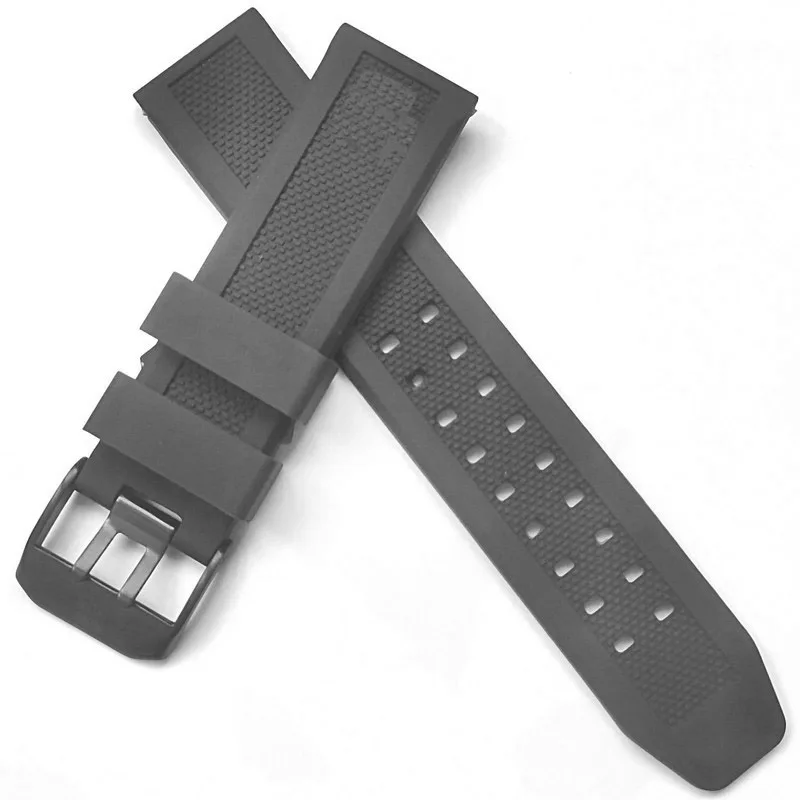 23mm Silicone Rubber Watch Band for Luminox Black Navy Seal Silver Gold Black Buckle Replacement Strap