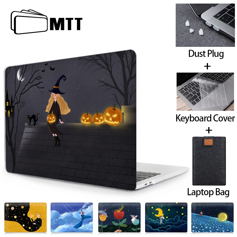 MTT 2023 Laptop Case For Macbook Air Pro 13 14 13.6 15 16 M1 M2 Touch Bar ID Laptop Sleeve Funda With Keyboard Cover A2442 A2485