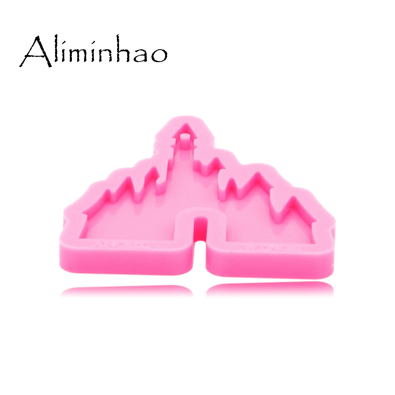 DY0479 Shiny Glossy Castle Self-defense Mould Silicone for Epoxy Resin Jewellery Making Keychain Mold