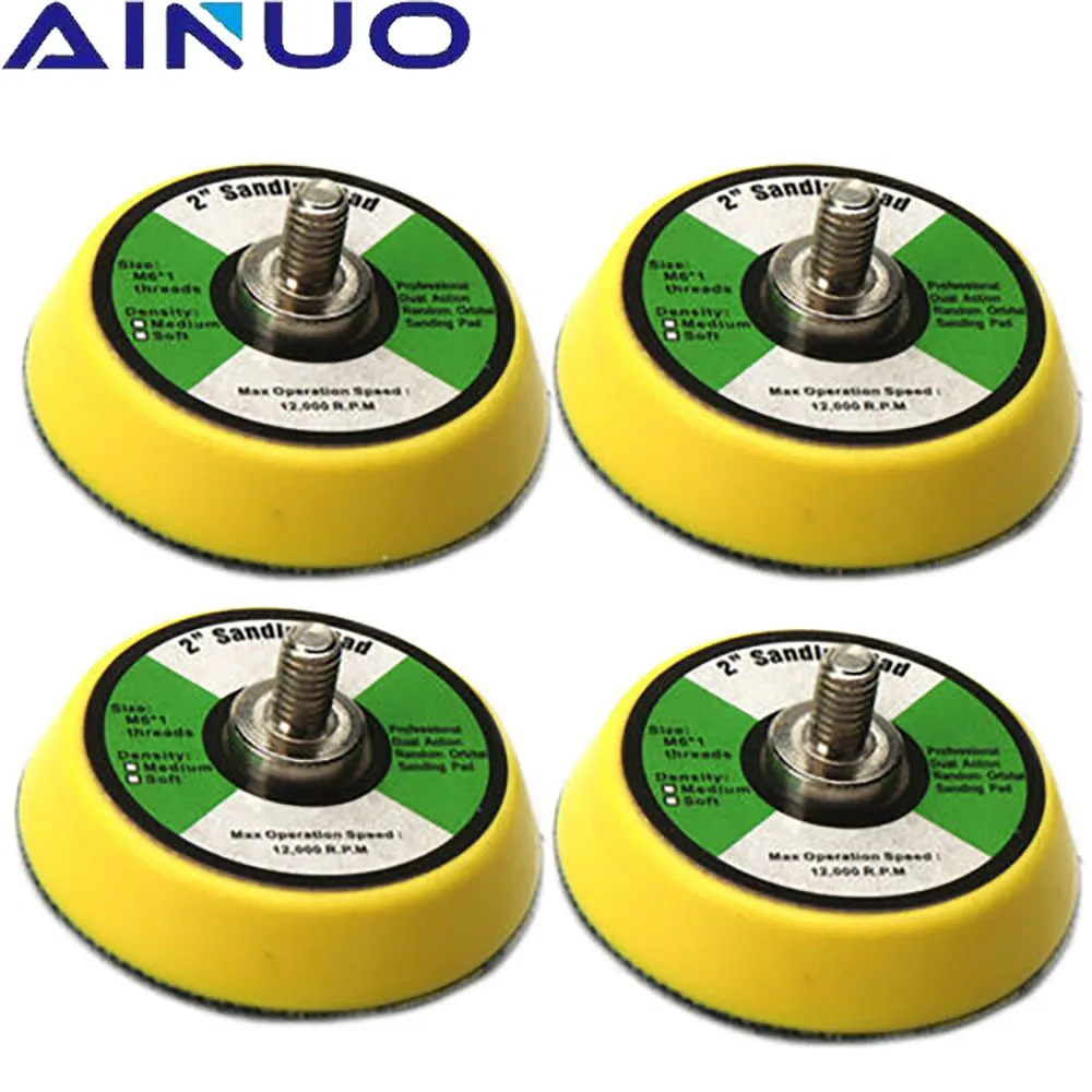 1 "2" 3 "Back-Up Sanding Pad Sander Backing แผ่น Hook Loop แผ่น M6ด้าย polishing & Grinding Abrasive เครื่องมือ