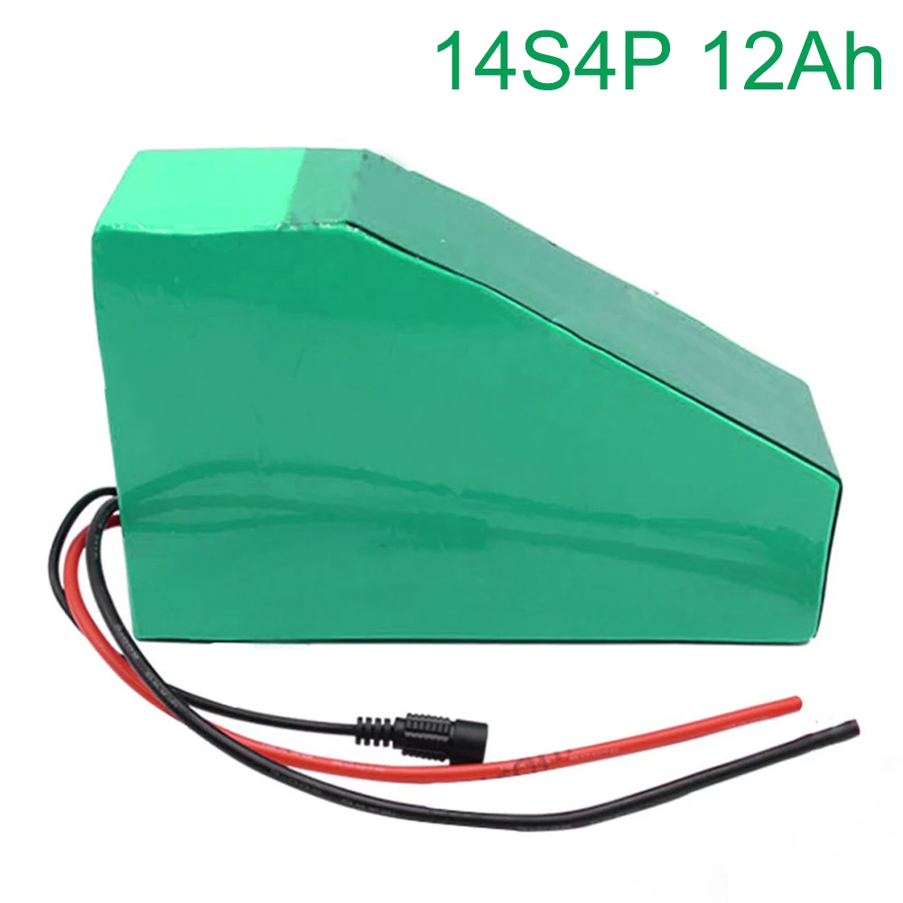 52V 12Ah 14S4P 18650 Li-ion Battery Pack E-Bike Ebike electric bicycle 235*200*145*70*45*70mm