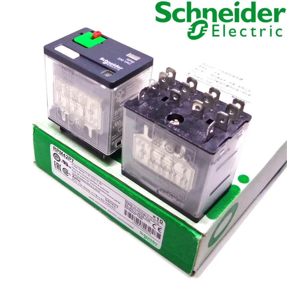 5PCS Schneider relay RPM42BD RPM42P7 RPZF4 4CO 15A RELAY+LTB+LED 24VDC 230VAC Brand new and original Schneider relay