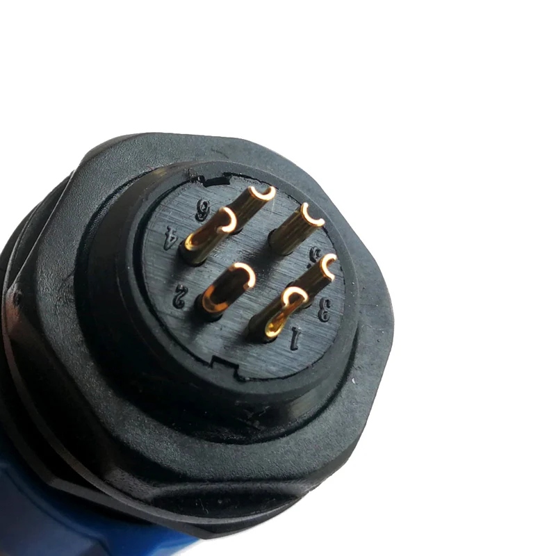 sp16 waterproof plug 2/3/4/5/6/7/9 pin plastic Male Plug & Female Socket for 6-8mm cable Panel Mount Wire connector
