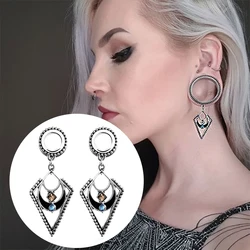 2PCS Stainelss Steel 6-20mm Triad Ear Gauge Plug Tunnels Flesh Dangle Ear Strecher Expander Screw Piercing Oreja Dilataciones