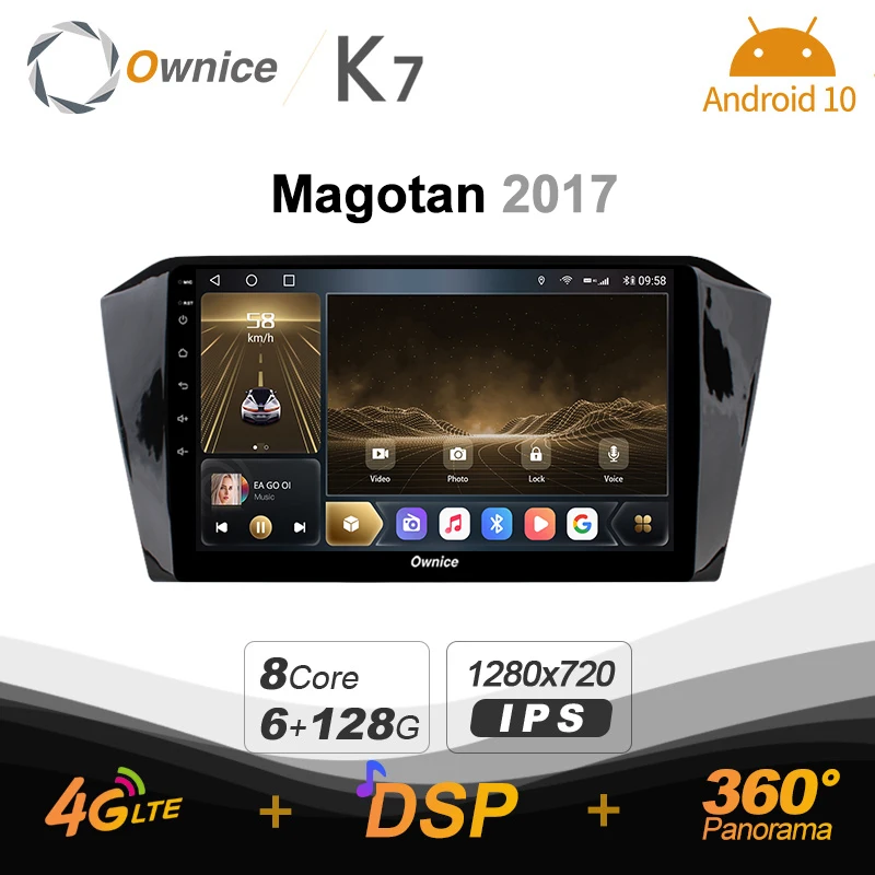 IPS DSP K7 Android 10.0 Car Multimedia Radio for VW Magotan 2017 GPS Video player 6G+128G Quick Charge Coaxial HDMI 4G LTE