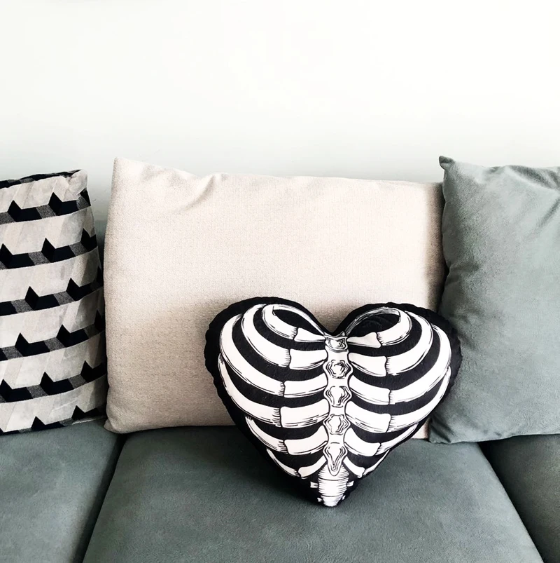 Love Heart Skull poszewki na poduszki Sofa poduszka do sypialni Home Decor Hotel