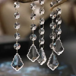 5PCS Acrylic Bead Curtain Maple Leaf Pendant DIY Home Door Decor Hanging Wedding Birthday Party Decoration