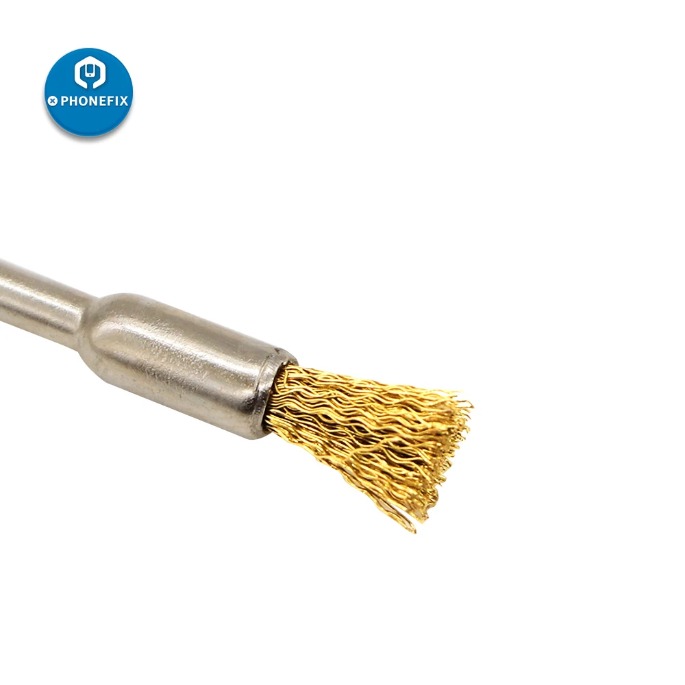Phonefix escova de cobre com fio de bronze, 5cm, para celular, pcb, placa-mãe, teste de multímetro, ferramenta manual
