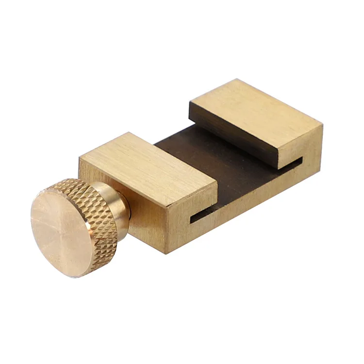 Brass Ruler Locating Block Woodworking Marking Locator Angle Scriber Carpenter Location Line Scriber Block Gauge Measuring Tools