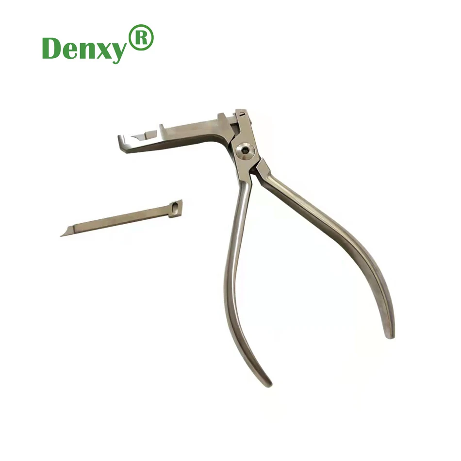 Denxy alicates de ortodoncia Dental de acero inoxidable, removedor de tapa para fórceps de tubo Convertible, alicates de dentista, instrumentos Ortho