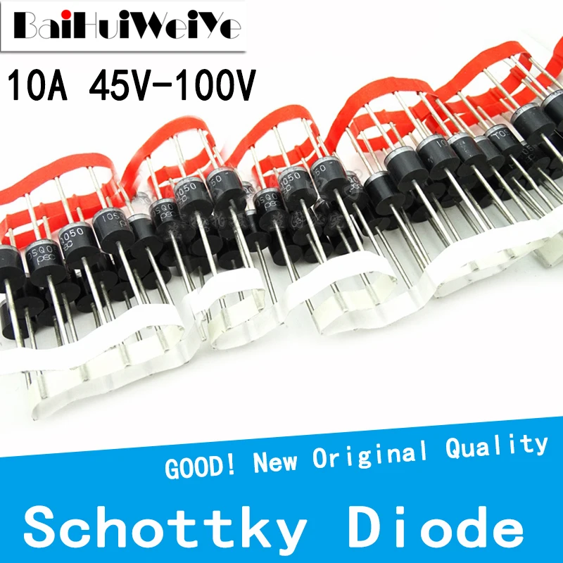 10Pcs/Lot 10SQ045 10A45V 10SQ050 10A50V 10SQ060 10A60V 10SQ080 10A80V 10SQ100 10A100V Solar Schottky Diode New Good Quality