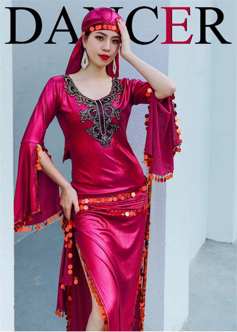 エジプトのベリーダンス衣装スパンコールサイディドレスバラディガラ