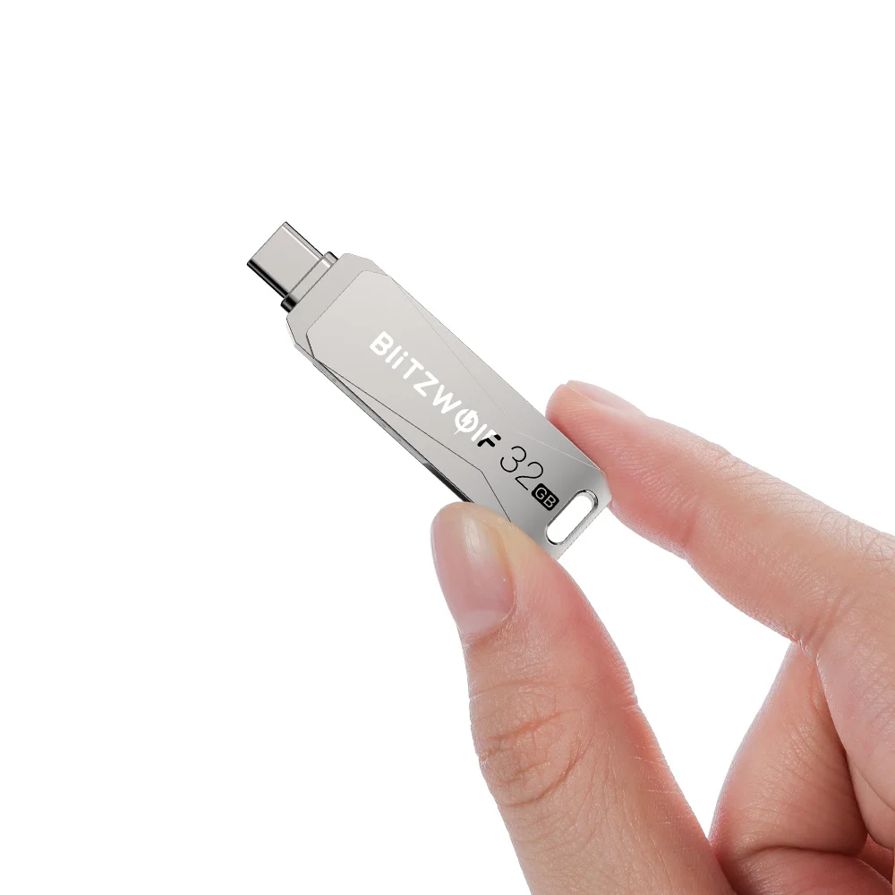 VR3 BW-UPC2 2 Trong 1 Loại C USB3.0 Cực Truyền 360 ° Quay Hợp Kim Kẽm 32GB hỗ Trợ 64GB OTG Đèn LED Cổng USB