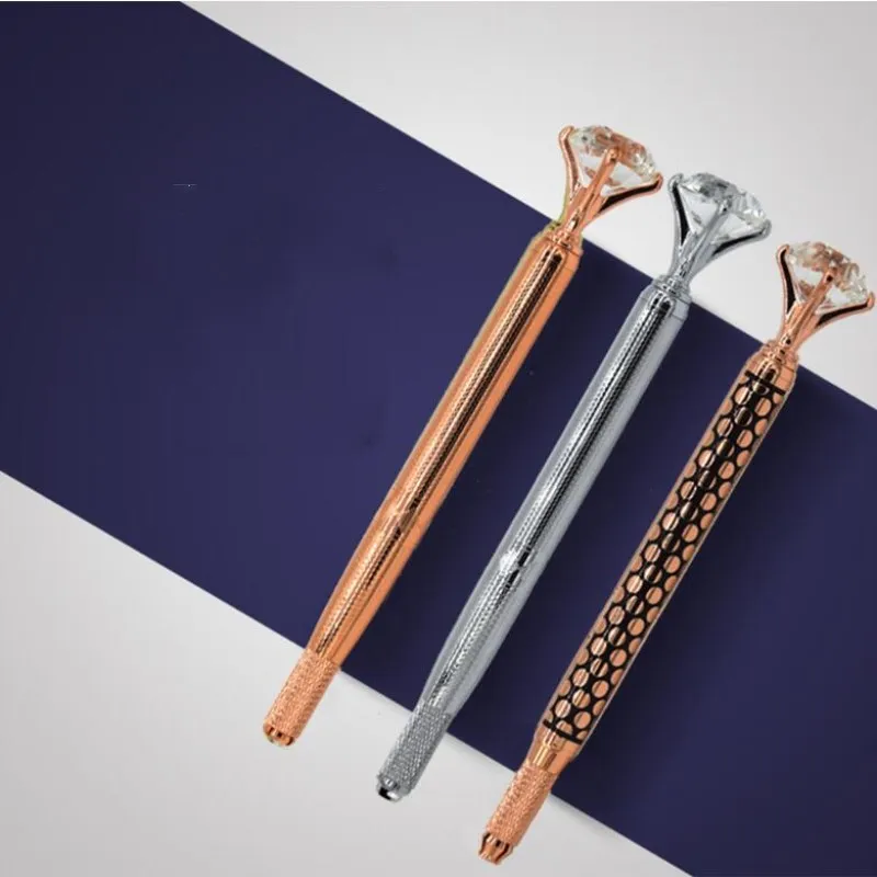 1 قطعة الحاجب دليل القلم ماكينة رسم الوشم التجميلي للماكياج الدائم ثلاثية الأبعاد الحاجب الشفاه التطريز Munsu Tebori مع كريستال الماس