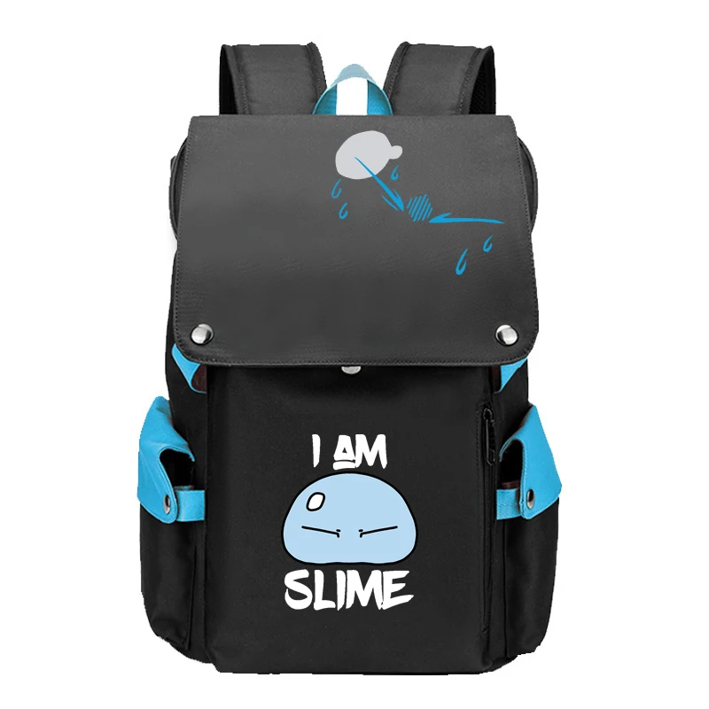 That Time I Got Reincarnated as a Slime Large School Bags Kawaii Flap Bookbag Oxford Women Travel Back Pack USB Laptop Backpack