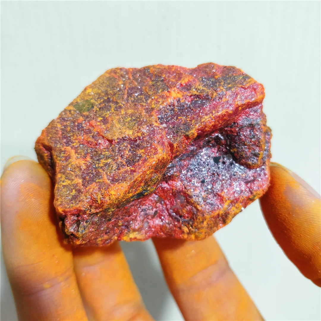 Red Orpiment Natural Yellow Arsenic Rough Raw Specimen Rock Realgar Single Crystal Mineral Healing Valuable Stones Bulk For Sell