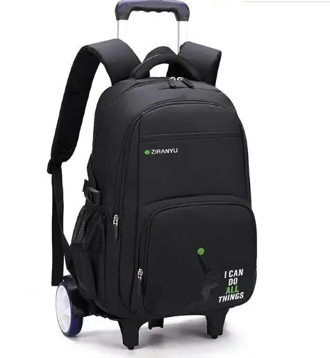 ZIRANYU School Trolley Bag For Teenagers Middle School Rolling Backpacks Wheeled Bag for Boys Children Trolley backpack wheels