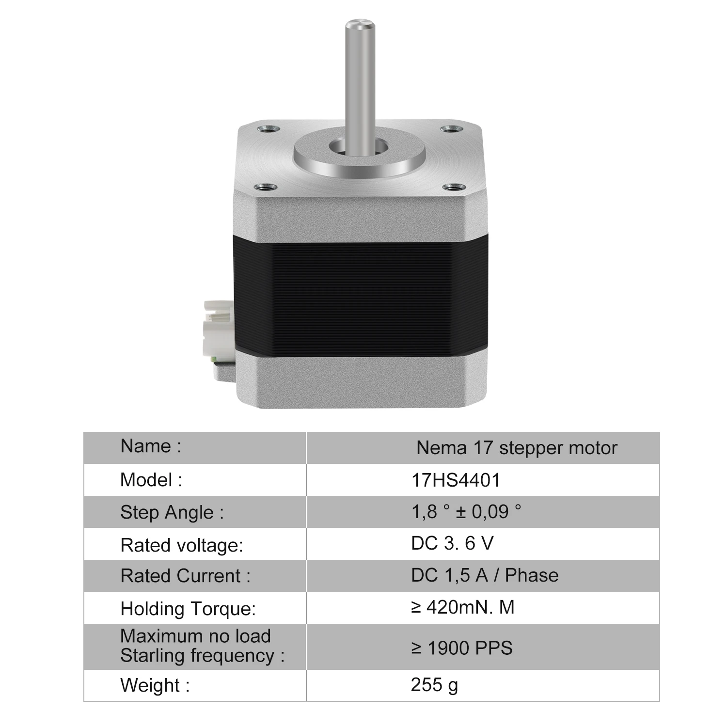 5PCS 17HS4401S/17HS4401 Motor Nema17 Stepper Motor 1.8° 42 motor 42BYGH 1.5A 4Lead For Milling Laser Engraver 3D Printer Parts