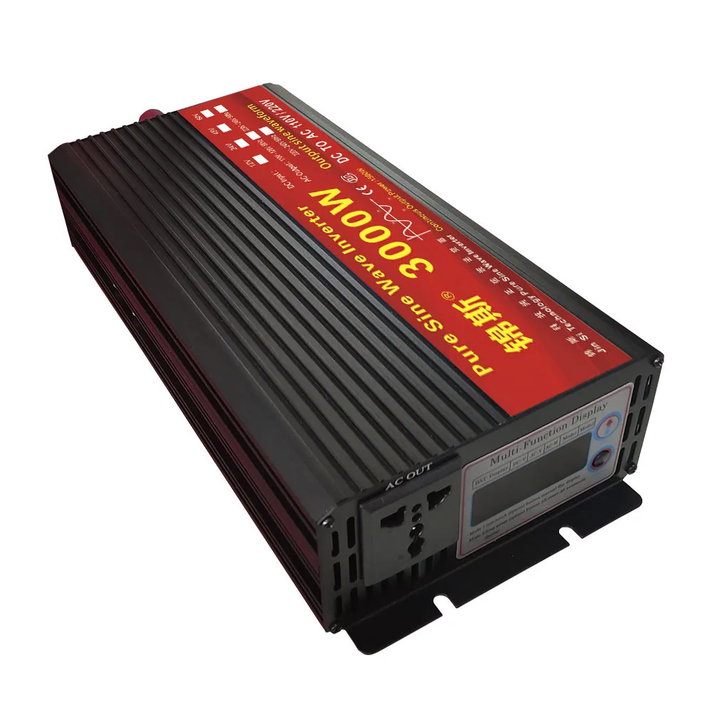 Imagem -06 - Inversor de Onda Senoidal Pura Transformador de Tensão Conversor de Energia Inversor Solar dc 12v 24v a 110v ac 220v 2000w 3000w 4000w 5000w