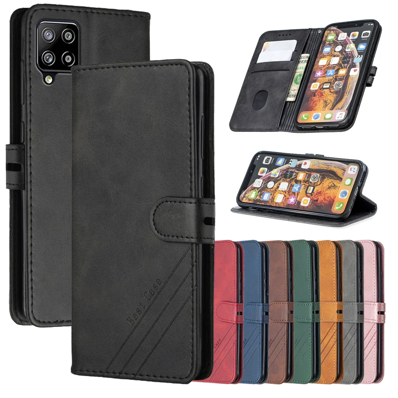 Leather Flip M12 Case on For Samsung Galaxy M12 M 12 M51 M31s M02s F02s M42 5G Magnetic Stand Wallet Phone Cover Coque