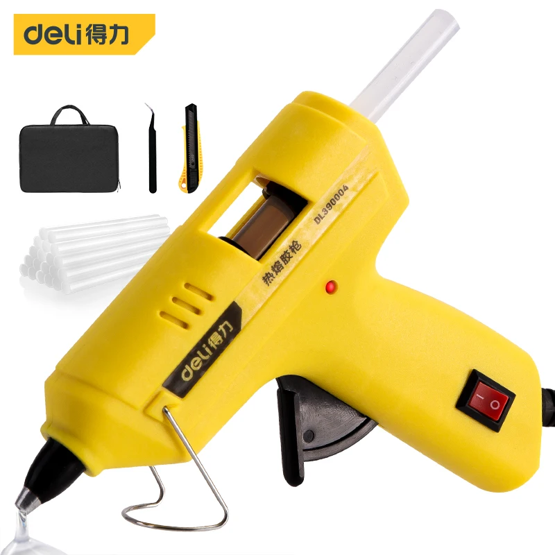 

Deli DL390004 Hot Melt Glue Gun 4-Piece Set PTC Heating Element DIY Tools Electrical Tools Woodworking Tools Bag Storage