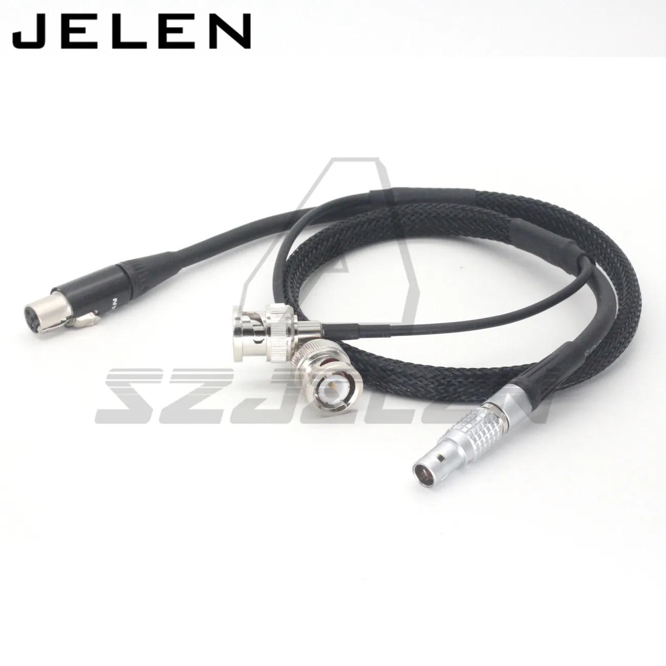 Camer 0B 2pin to ta4f 4pin female Cable for tvlogic 055/056/058 power cable and SDI camera monitor SDI line