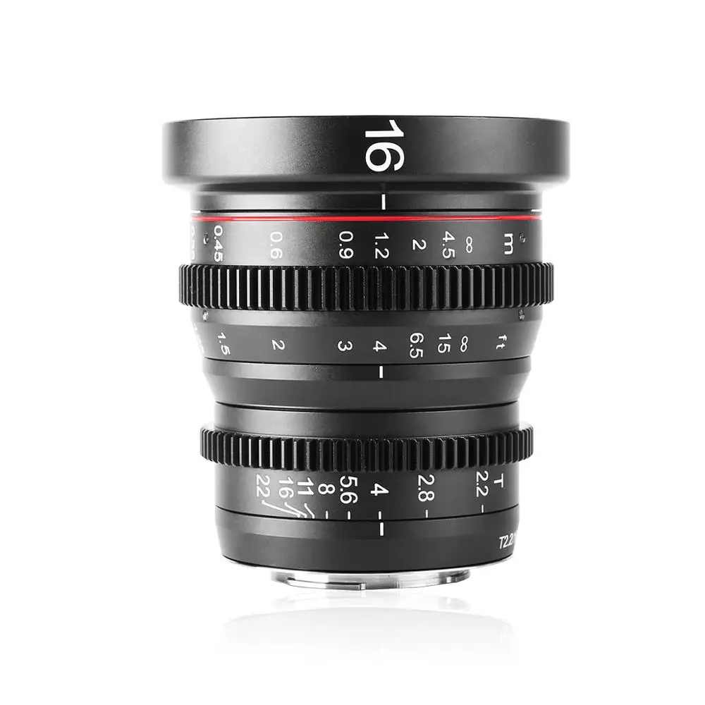 

Meike 16mm T2.2 Manual Focus Aspherical Portrait Cine Lens for Micro Four Thirds (MFT, M4/3) Mount Olympus Panasonic Cameras