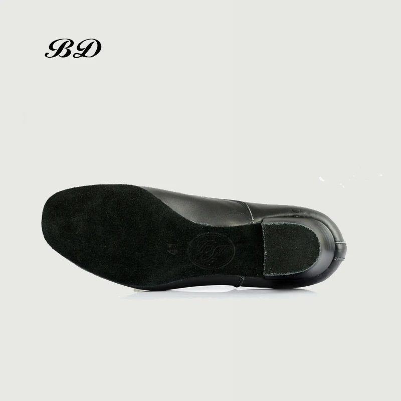 BD-zapatos de baile auténticos para hombre, calzado latino de piel de vaca, GB, suela recta de 5 CM con tacón, calcetín moderno, 403