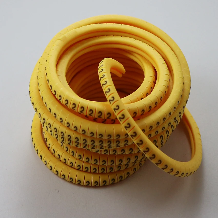 0.5 0.75 1.0 1.5 2.5 4.0 6.0 10.0 12 16 25 35 mm2 yellow cable marker plum tubing 0-9 +-different digital number for accessory