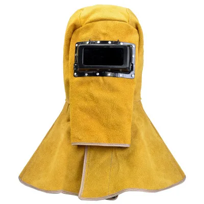 

Cowhide welding mask pipeline welding argon arc welding protective cap welding automatic dimming mask