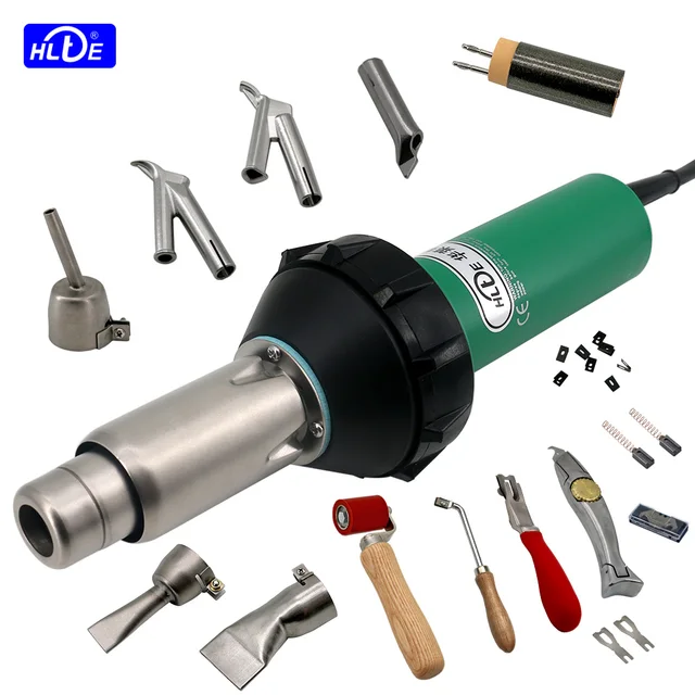 HLTE 230V 2000W Plastikowy pistolet spawalniczy Palnik na gorące powietrze Spawarka do podłóg winylowych PVC, PP, PE zbiornik na wodę geomembrana