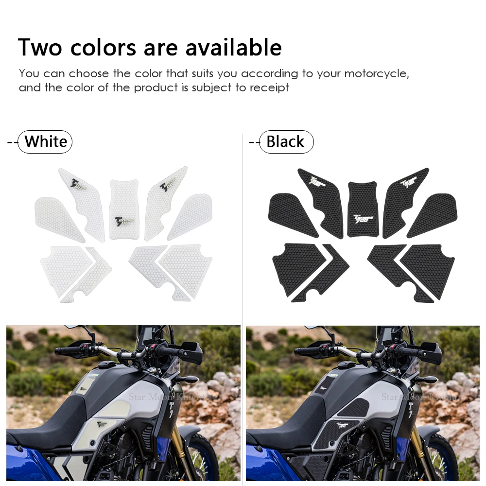 Motorcycle Non-slip Side Fuel Tank Stickers Waterproof Pad Rubber Sticker FOR YAMAHA Tenere 700 T700 XTZ 700 XTZ 690 2019 2020