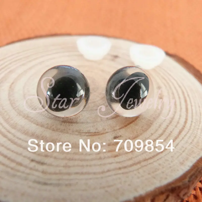 7,5/9/10,5/12/13,5/15/18mm Klare Glatte Kunststoff-Katzenaugen mit Metallunterlegscheibe – Detail 1
