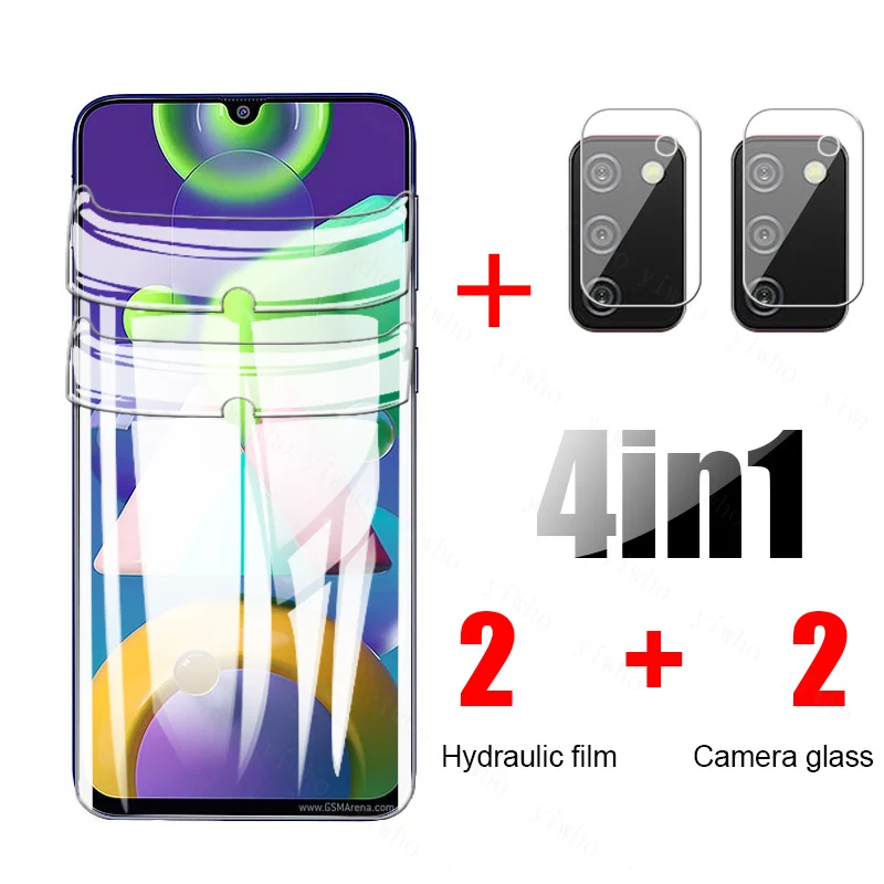 

4-in-1 Hydrogel Film for Samsung Galaxy m21 protective film sansun m 21 SM-M215F 6.4" screen protector film safety not glass