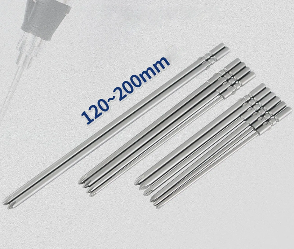 1Pcs 5mm Shank Diameter Magnetic Phillips Screwdriver Bits for 801 Electronic Screwdriver Length 120/150/200/300mm S2 Steel