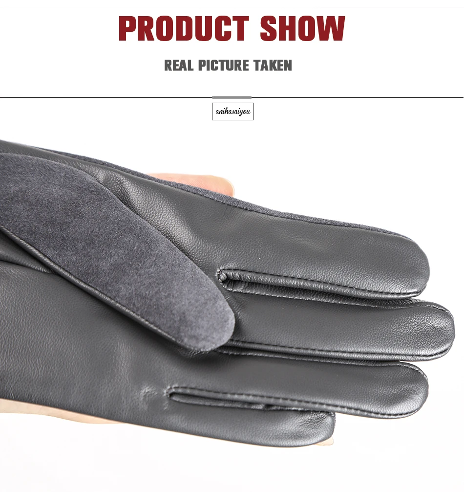 Good Quality Touch Gloves Color Winter Women's Leather Gloves Genuine Suede 50% Genuine Leather 50% Women's Gloves -2007