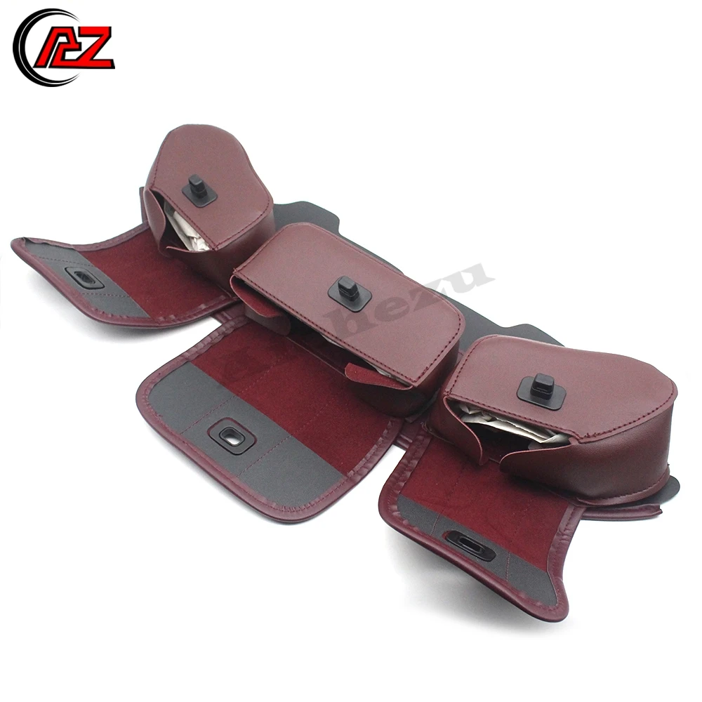 Motorcycle Front Frame Windshield Bag Saddle 3 Pouch Pocket Case Suit for Harley Davidson Touring 1996-2013 Bags Parts