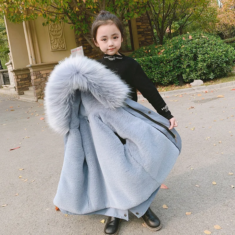 Girls Baby\'s Coat Jacket Outwear 2023 Elegant Thicken Winter Plus Velvet Warm Cotton Fleece High Quality Children\'s Clothing