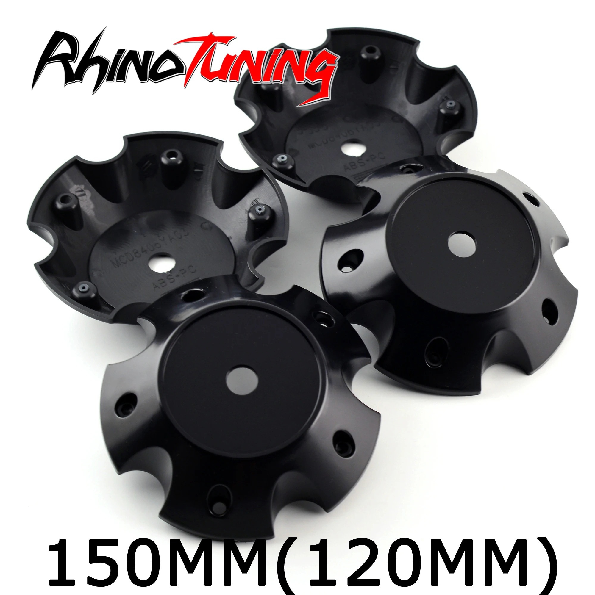 

4pcs 150mm 120mm Dumb Black Wheels Center Caps Fit For MAT Off-Road Anti-Off Wheel #MCD8406YA03 Decoration Car Accessories Tools